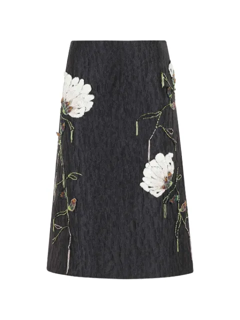 Simkhai floral embellished midi skirt