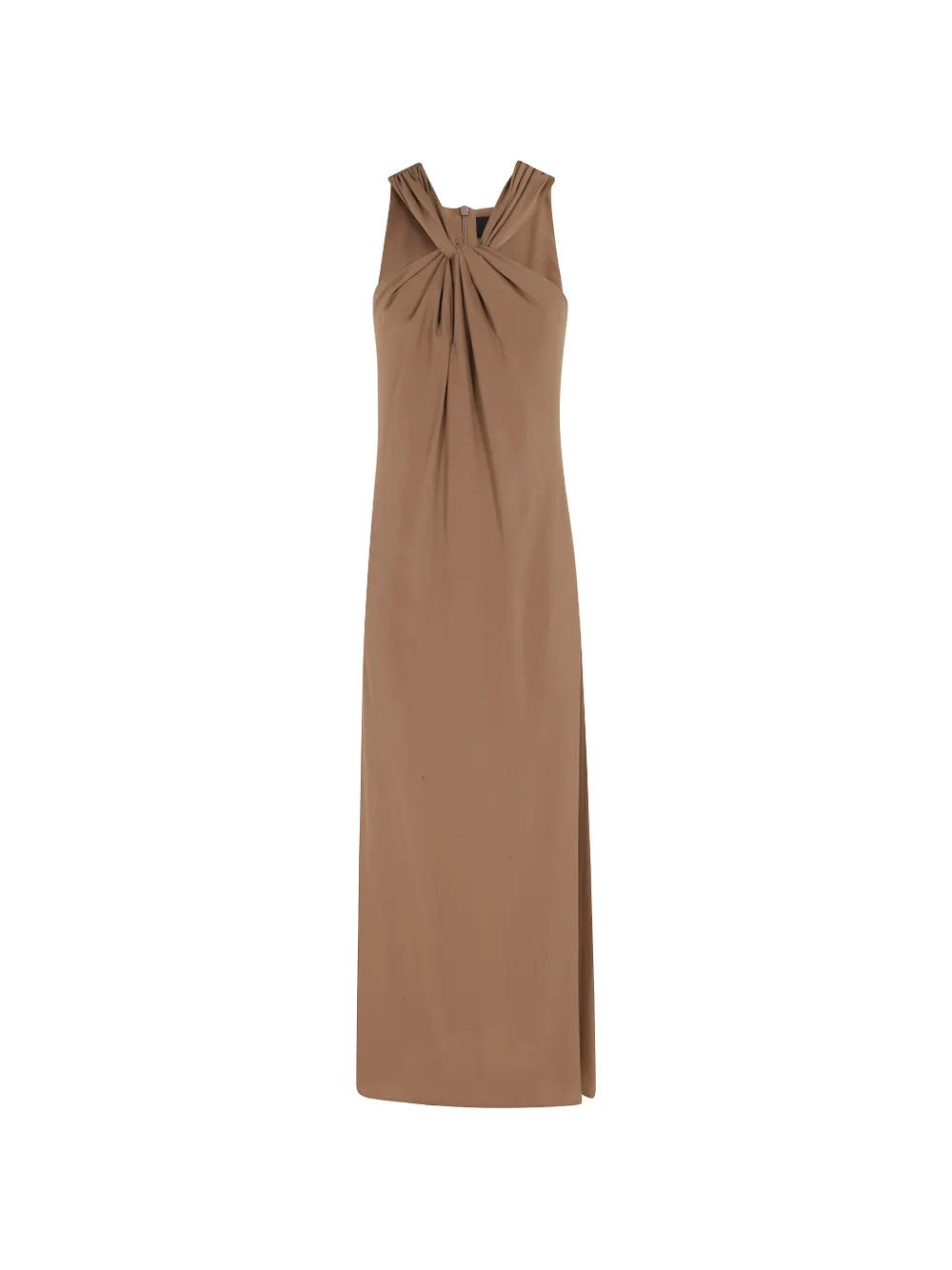 Federica Tosi twisted sleeveless midi dress - Marrone
