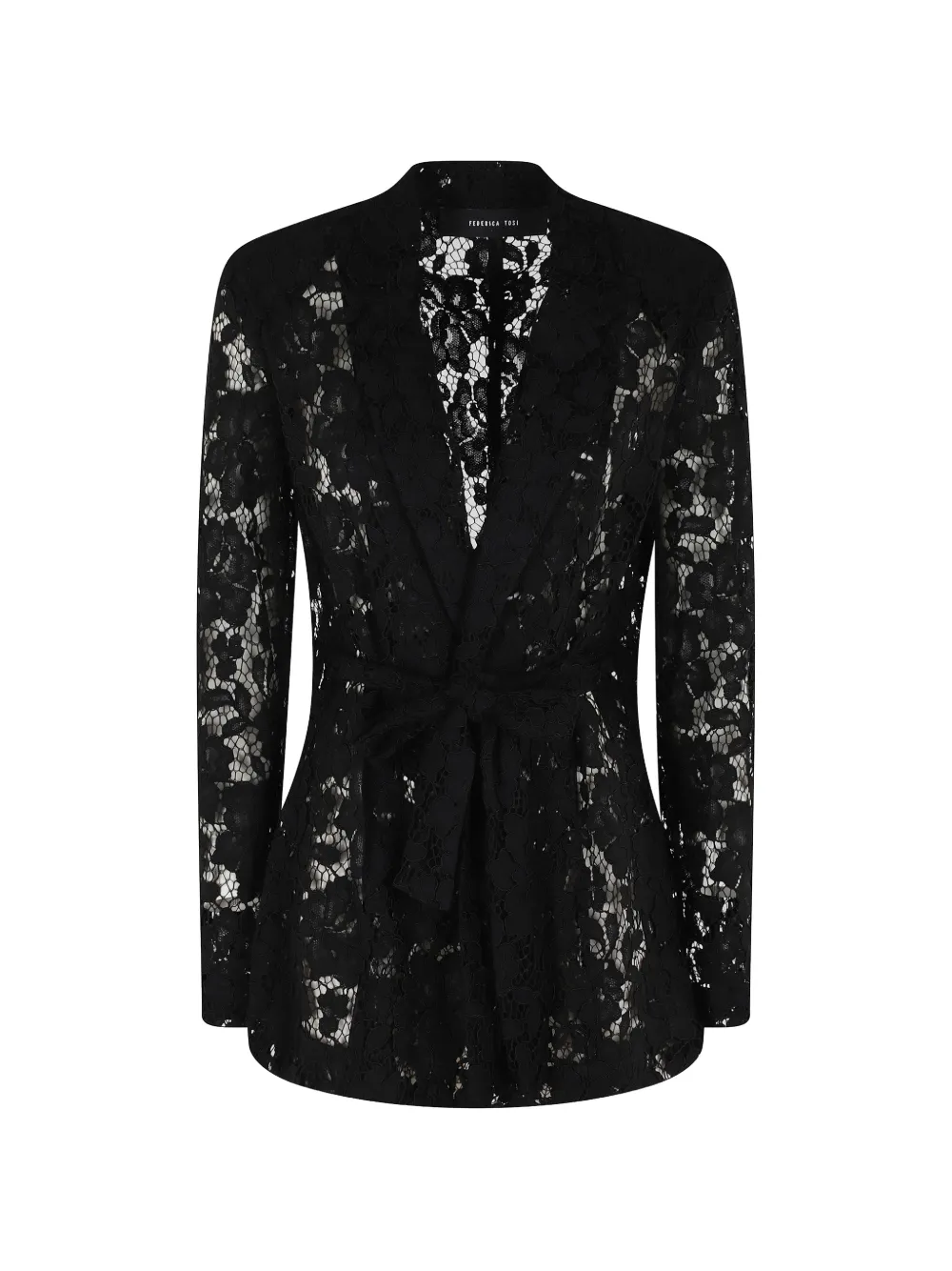 Federica Tosi lace tie jacket - Nero