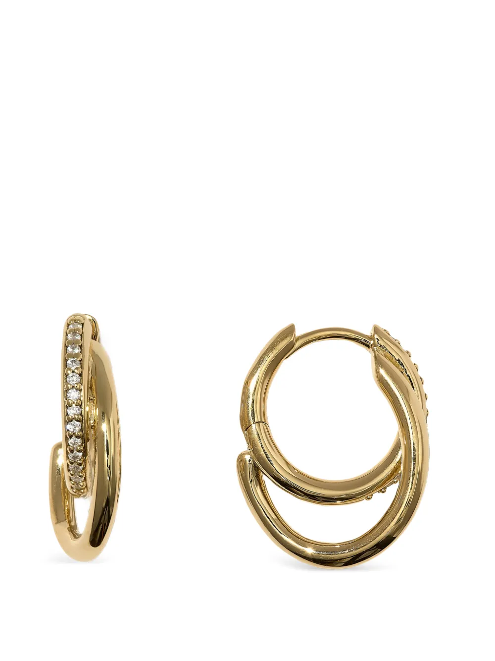 Otiumberg small Pavé Spiralis earrings - Gold