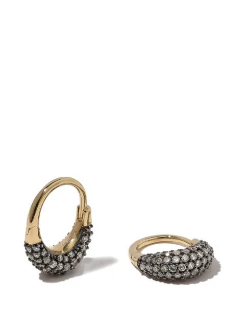 Otiumberg small Midnight diamond hoop earrings