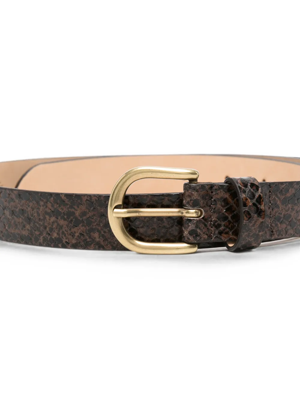 ISABEL MARANT Leren riem Bruin