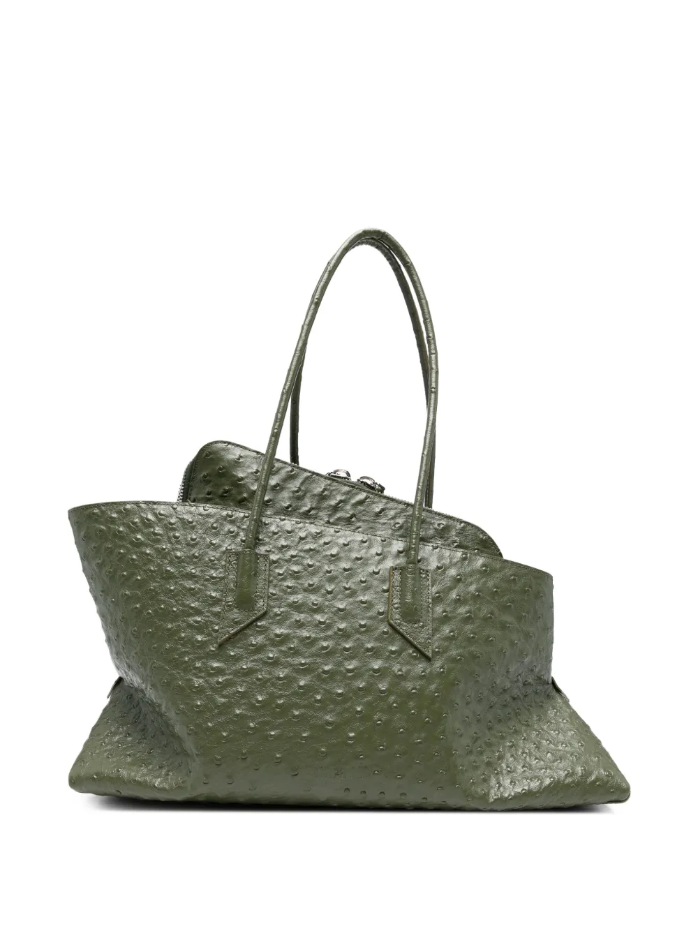 The Attico medium La passeggiata leather tote bag - Verde