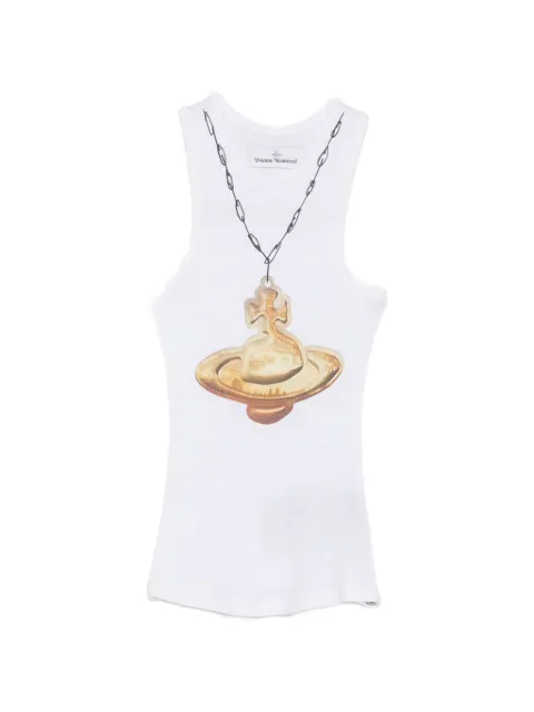 Vivienne Westwood chaleco de canalé con estampado Orb
