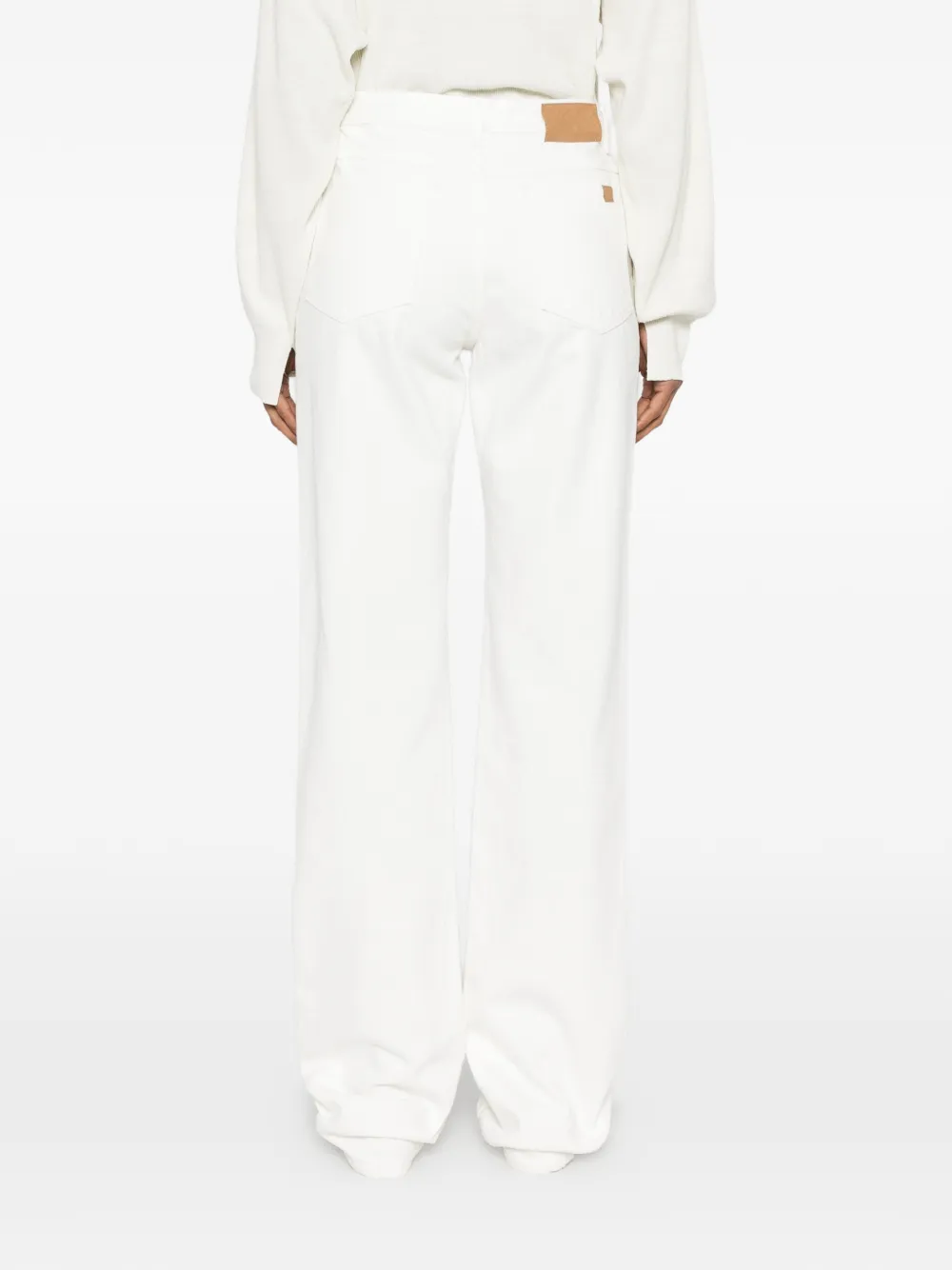 CALVIN KLEIN COLLECTION Jeans met logopatch Beige