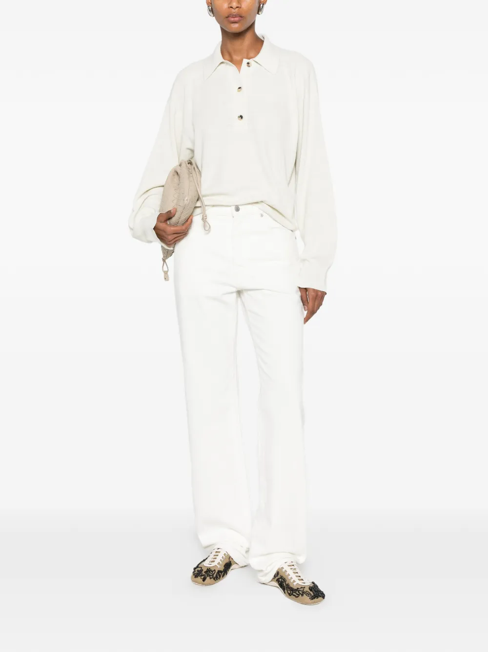  Calvin Klein Collection Vaqueros Con Parche Del Logo - Neutro 