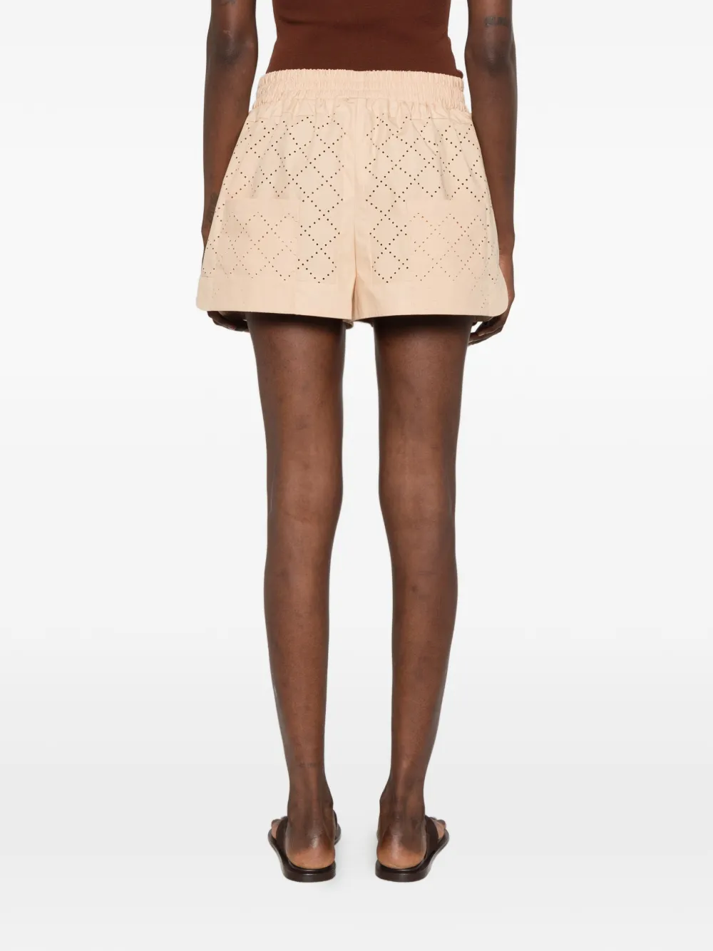FENDI Beige katoenen Argyle shorts