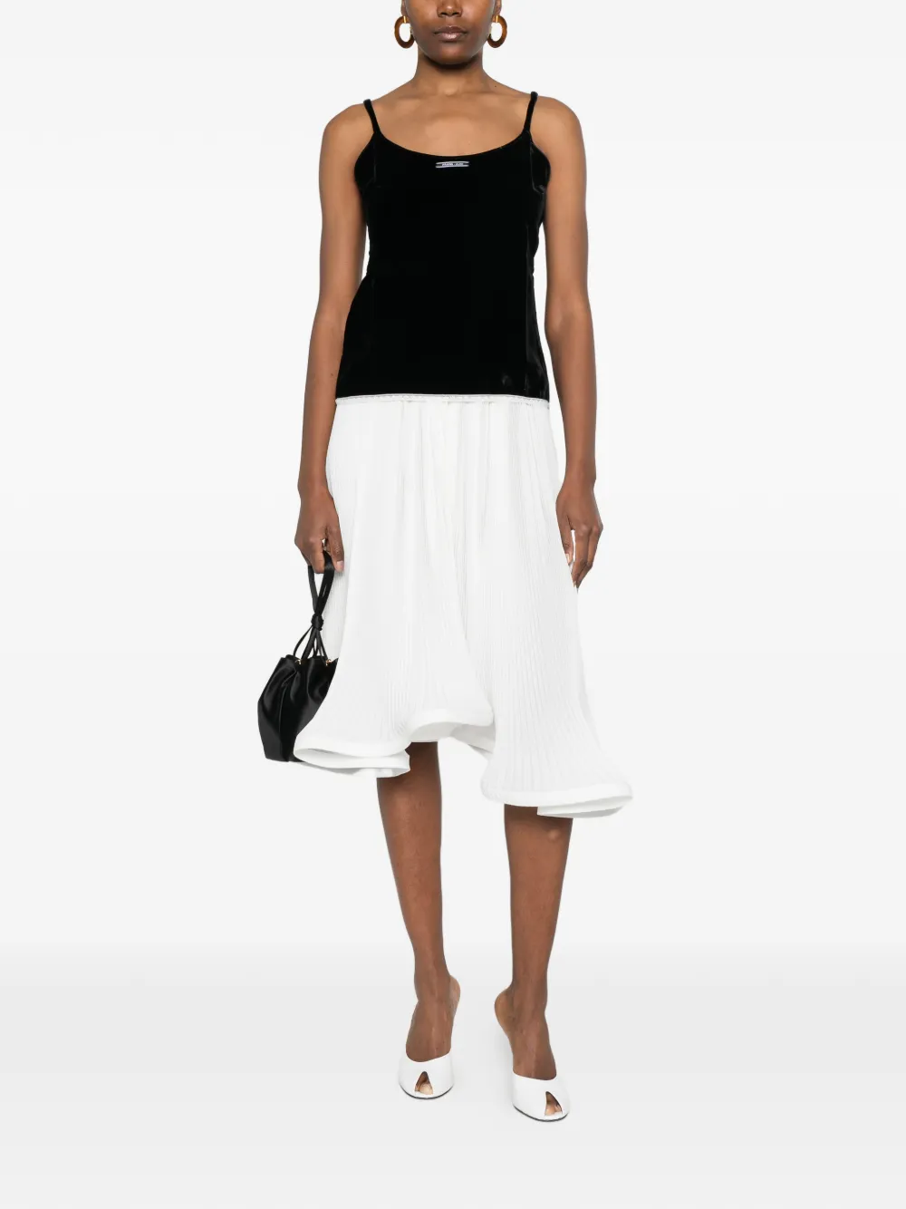  Prada Logo-patch Sleeveless Top - Black 