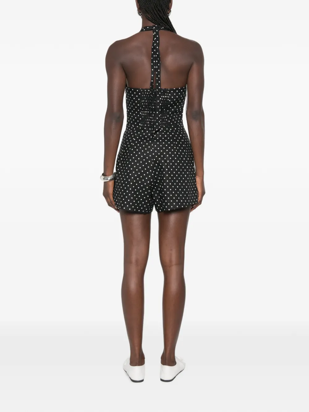 Faithfull Sofia playsuit met stippen Zwart