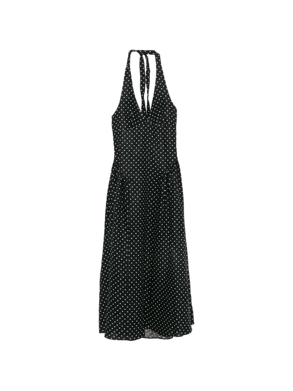 Faithfull La Cala polka-dot midi dress - Schwarz