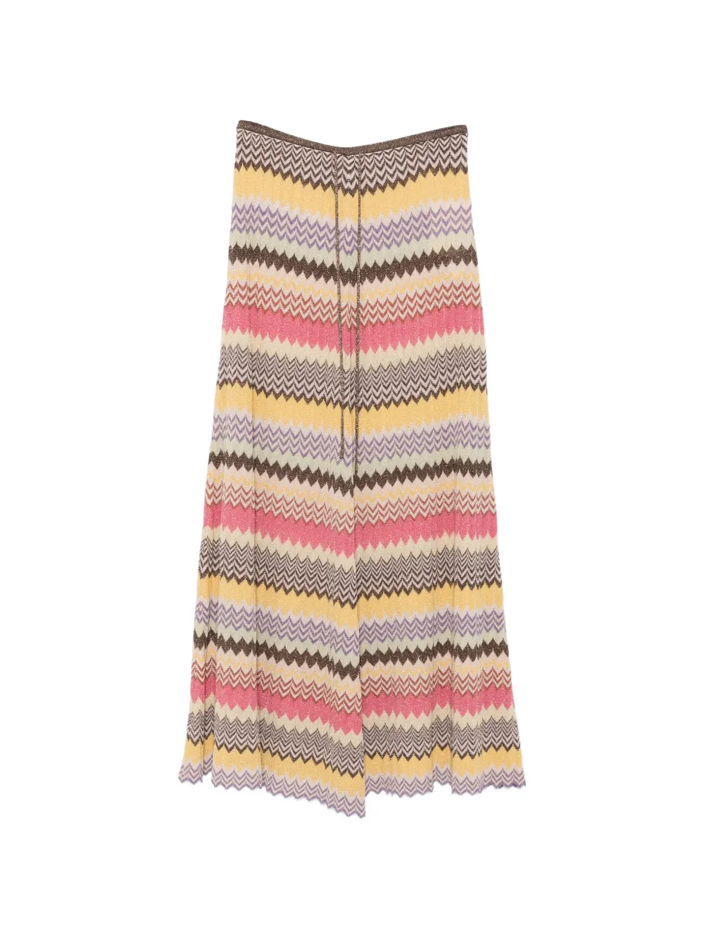 Faithfull Ria Chevron-knit Midi Skirt In Multi