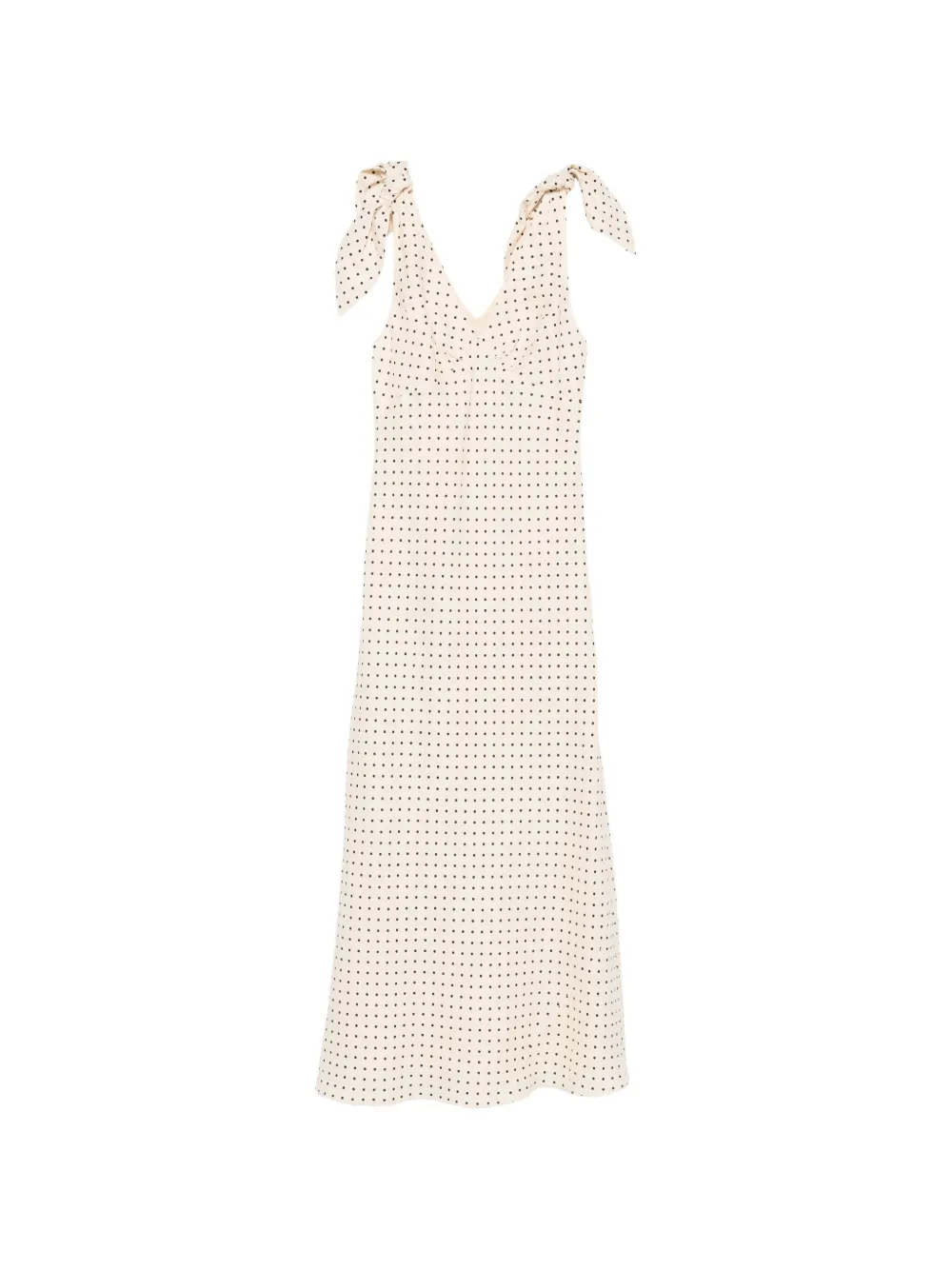 Faithfull Solana maxi dress Lola polka dot cream black