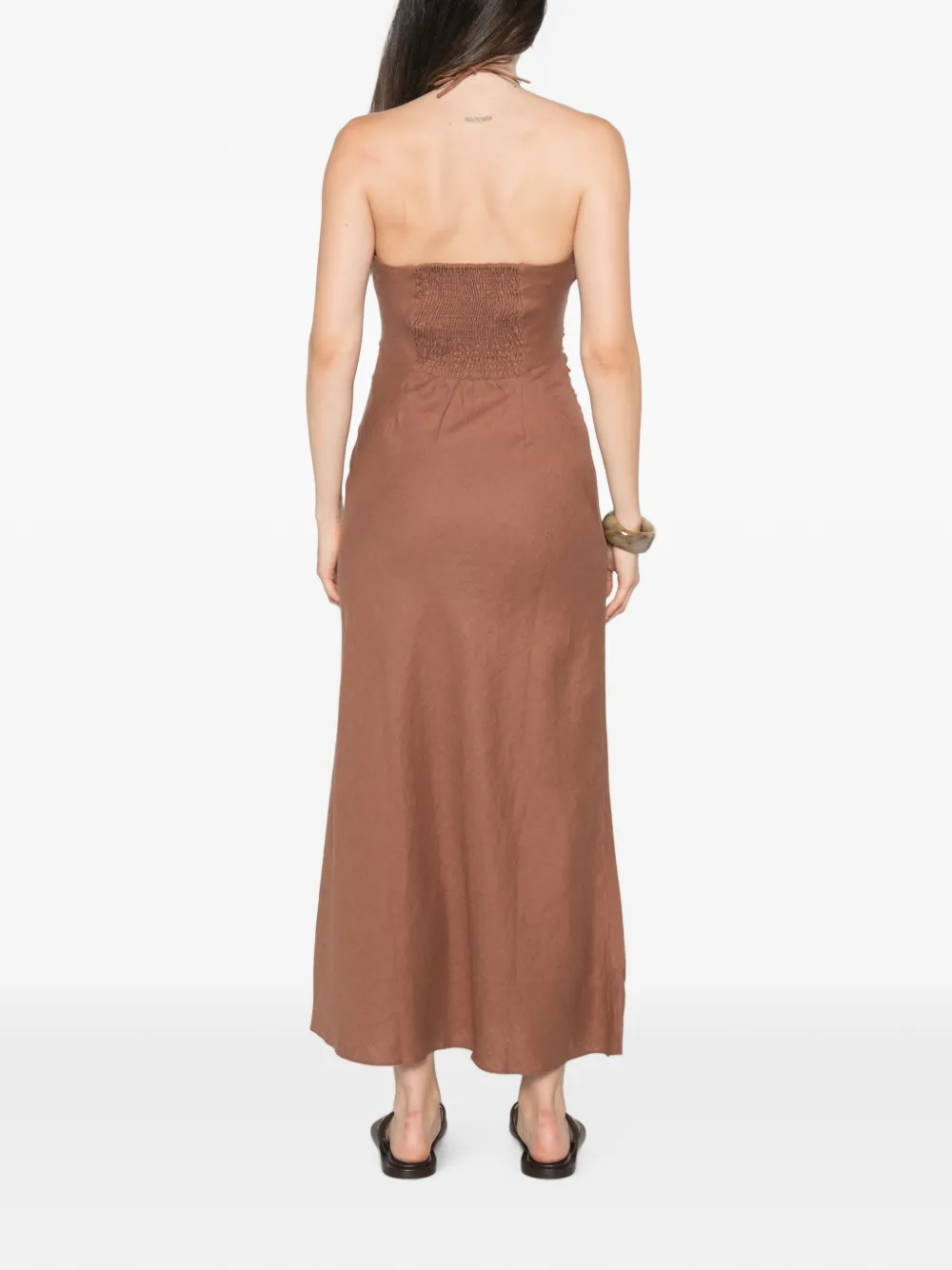 Faithfull Natalia midi-jurk Bruin