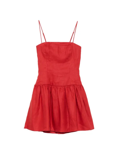 Faithfull Uma smocked-waist mini dress