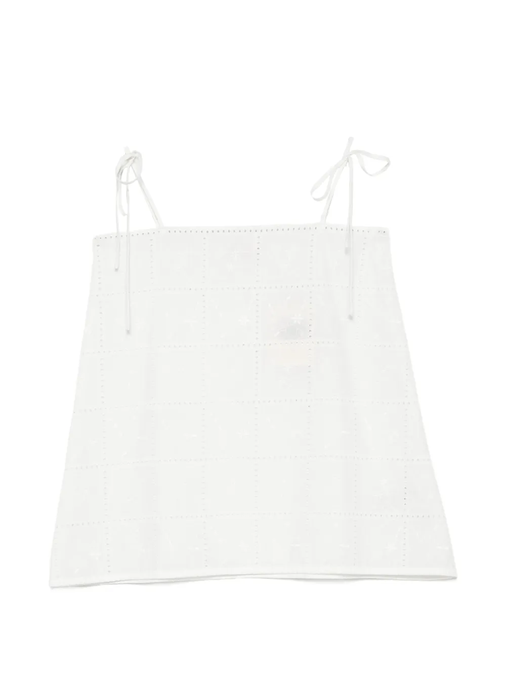 Faithfull Mora broderie-anglaise tie-straps top - Bianco