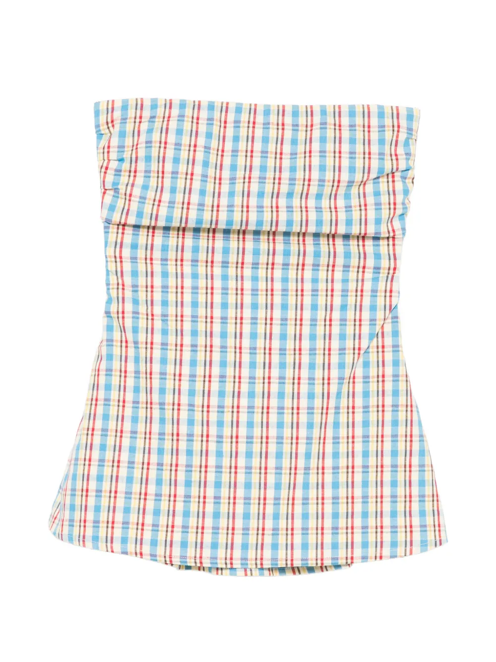 Faithfull Isole check-pattern top - Toni neutri