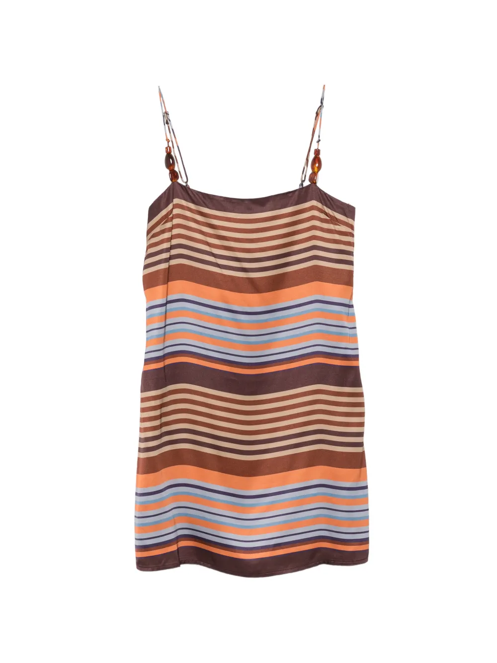 Faithfull Estrella mini-jurk en Elena-streep Bruin