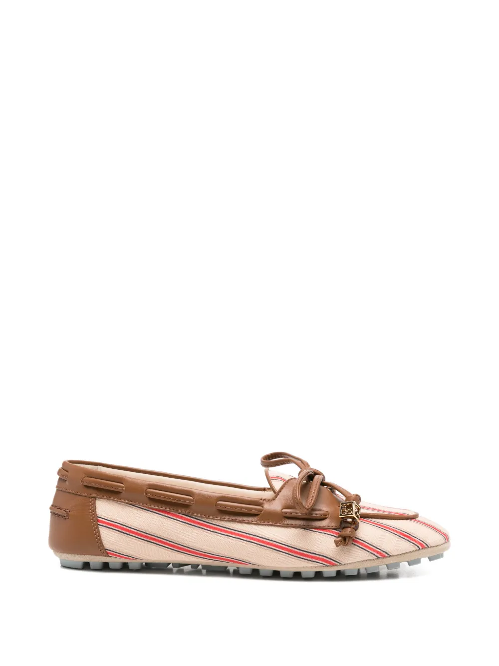 FENDI striped derby shoes - Nude