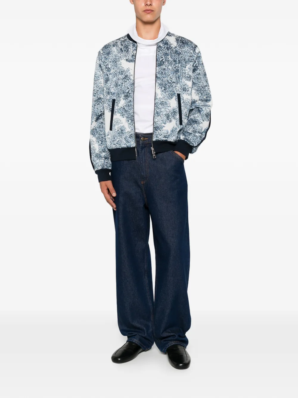  Givenchy Bomber Con Zip - Blu 