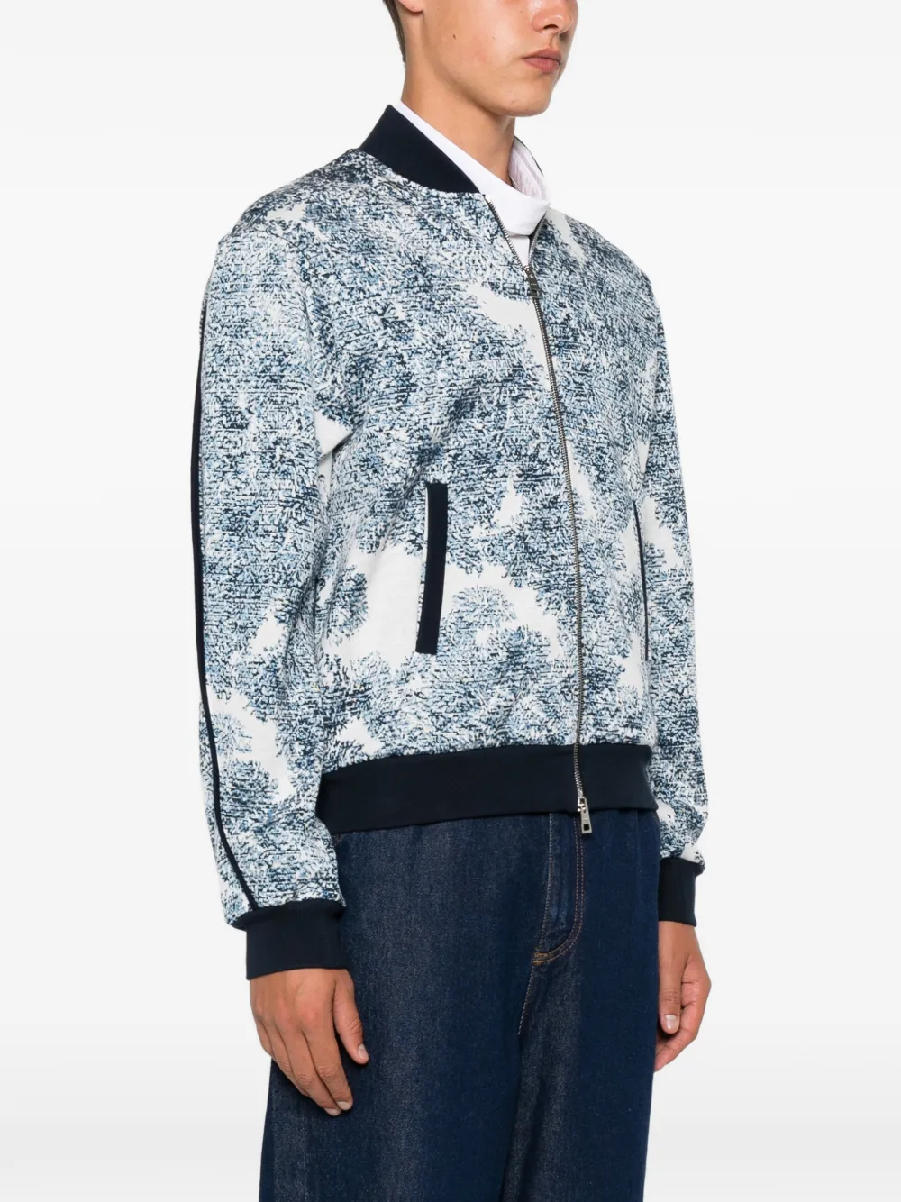  Givenchy Bomber Con Zip - Blu 