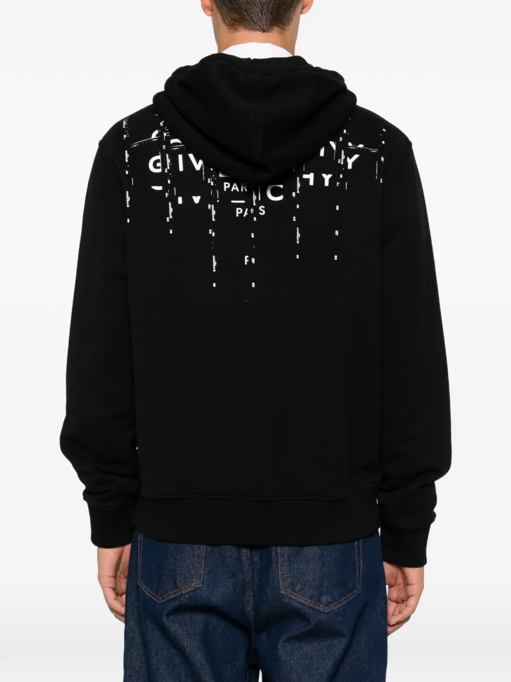 Givenchy Hoodie met logoprint en rits Zwart