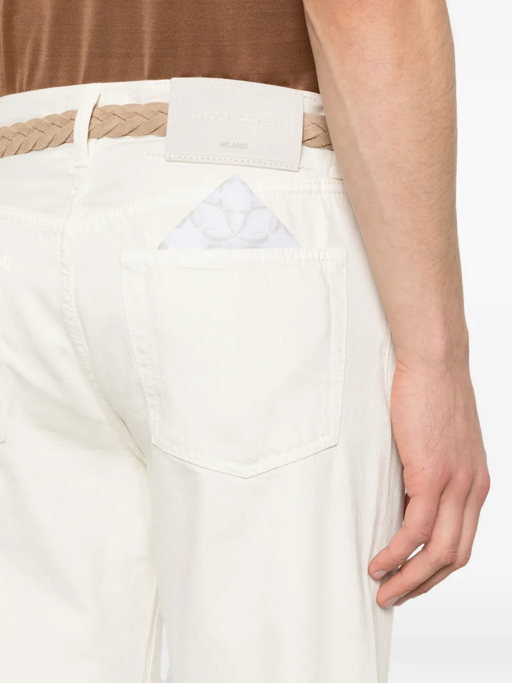 Jacob Cohën Jeans met knoopsluiting Beige