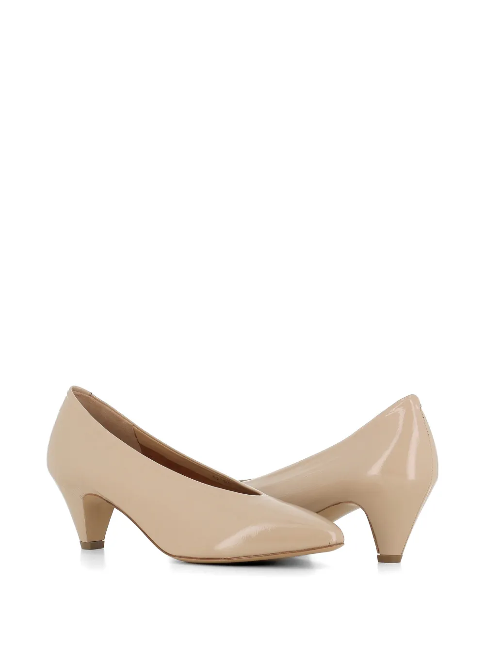 Del Carlo Pumps met puntige neus Beige