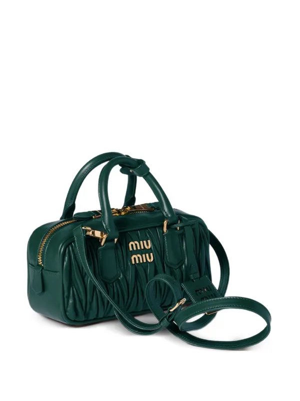 Miu Miu Arcadie Matelassé Nappa Leather Bag | Green | FARFETCH