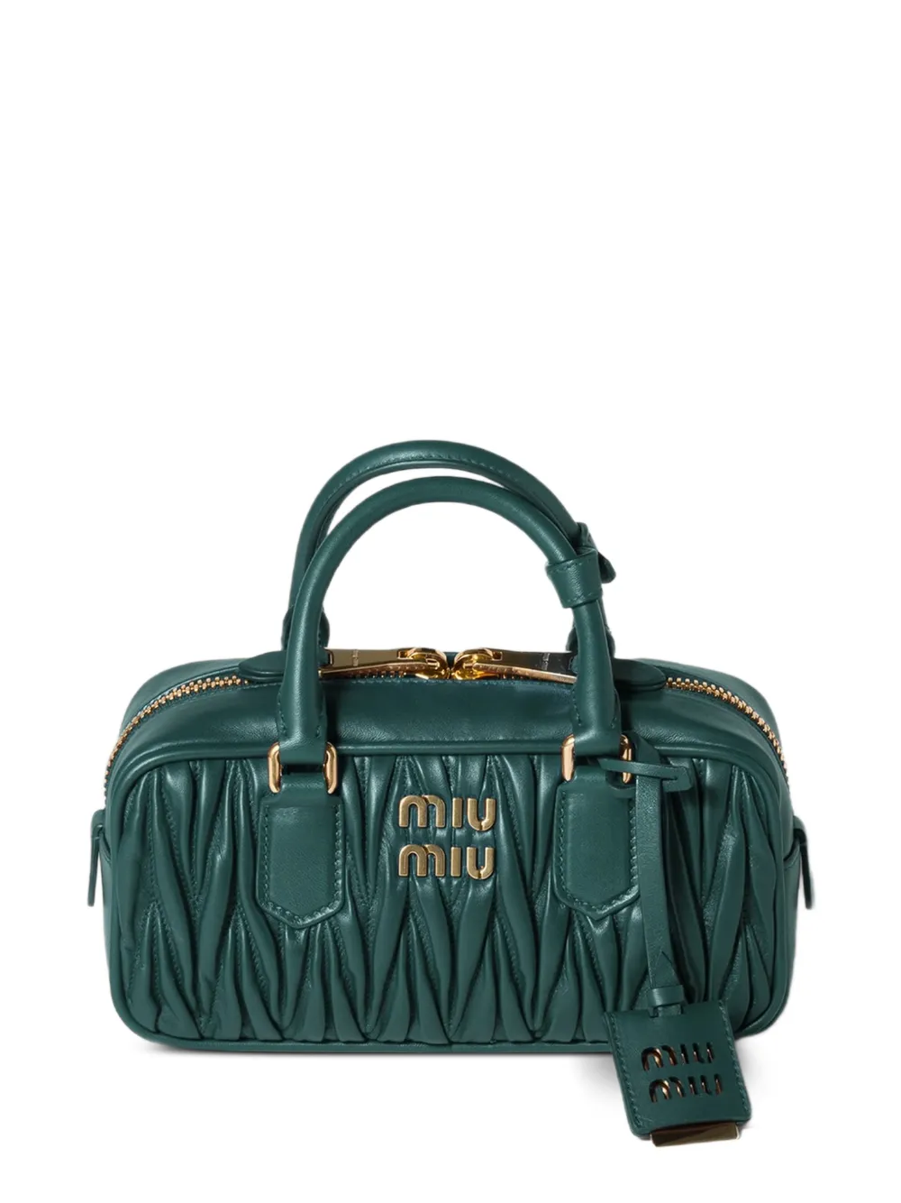 Miu Miu Borsa Arcadie in nappa matelassé - Verde