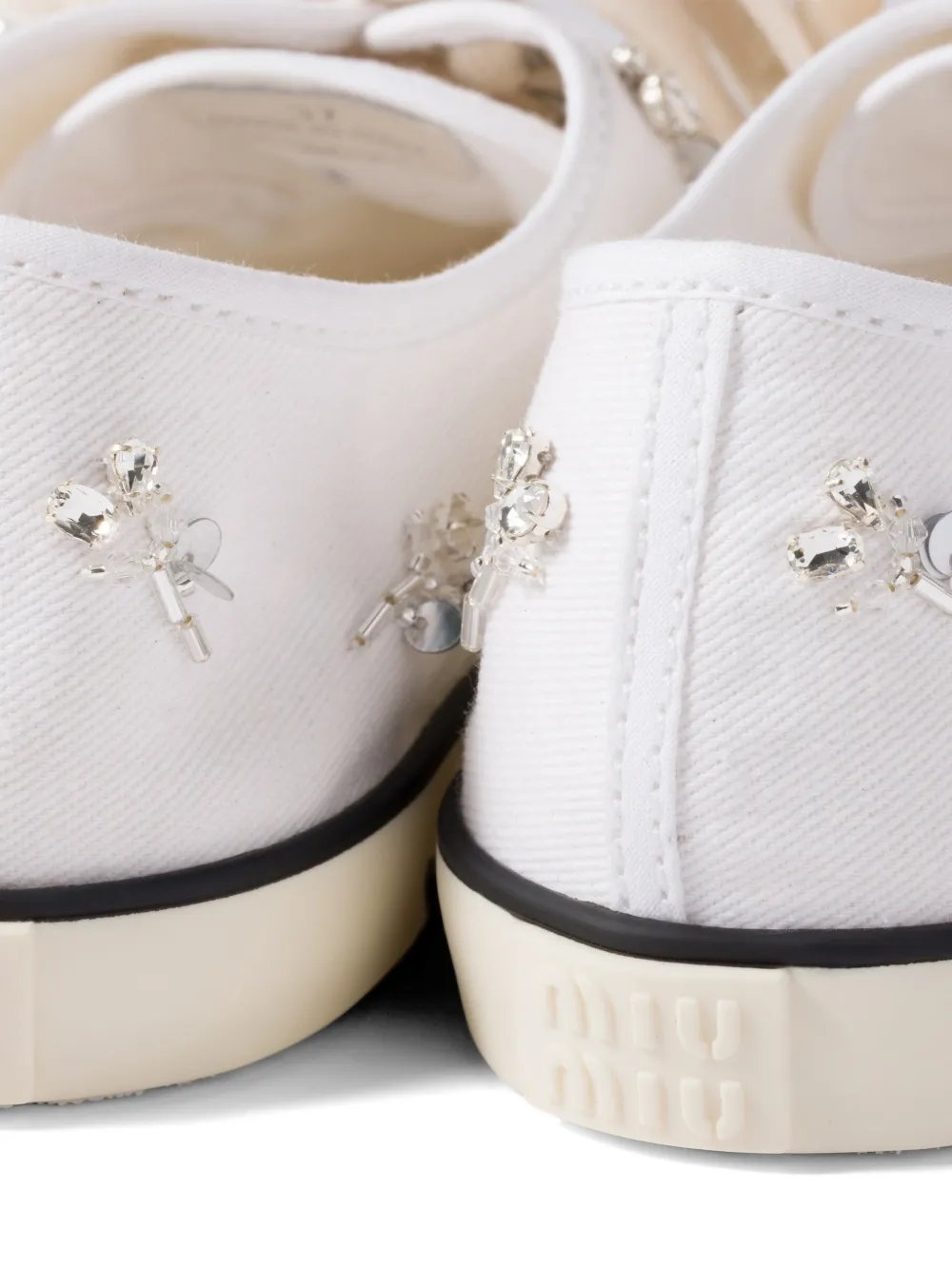 Miu Sneakers met borduurwerk Wit