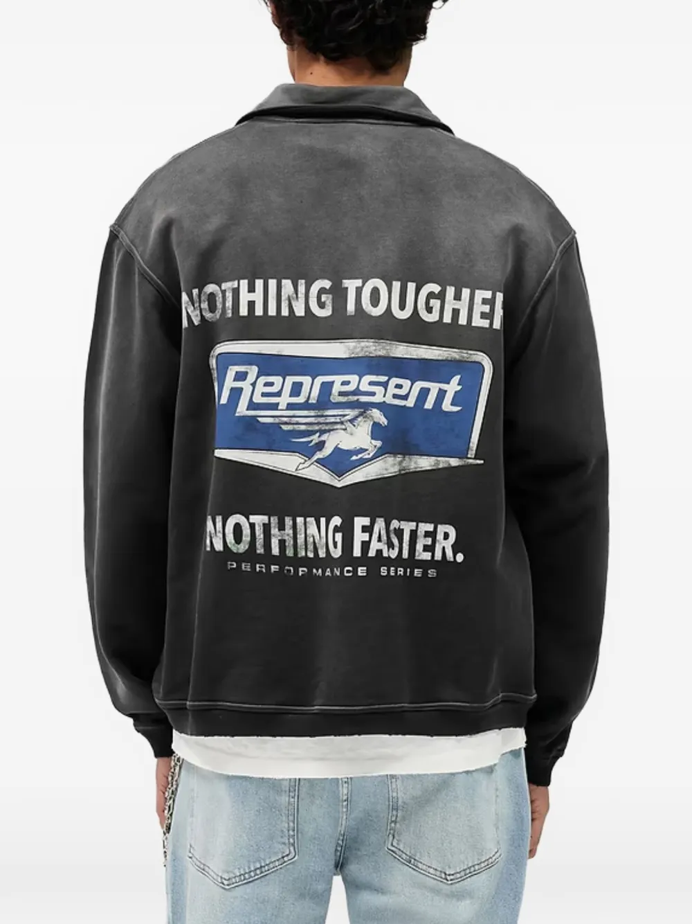 Represent Sweater met grafische print Grijs