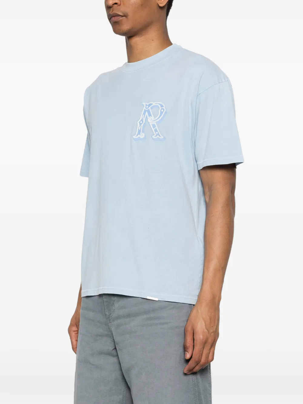 Represent Western Initial T-shirt met borduurwerk Blauw