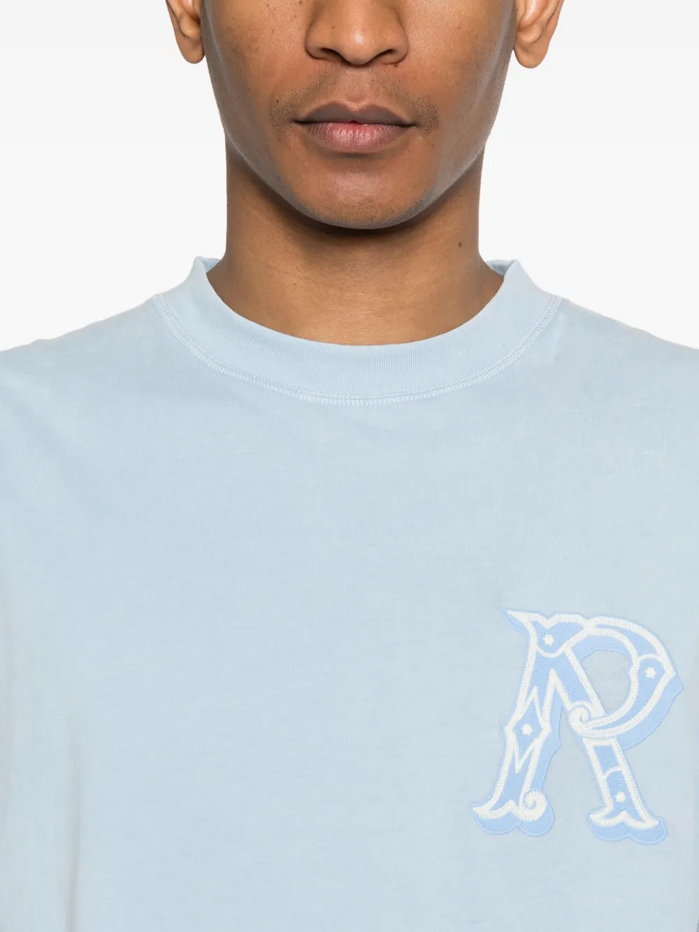 Represent Western Initial T-shirt met borduurwerk Blauw