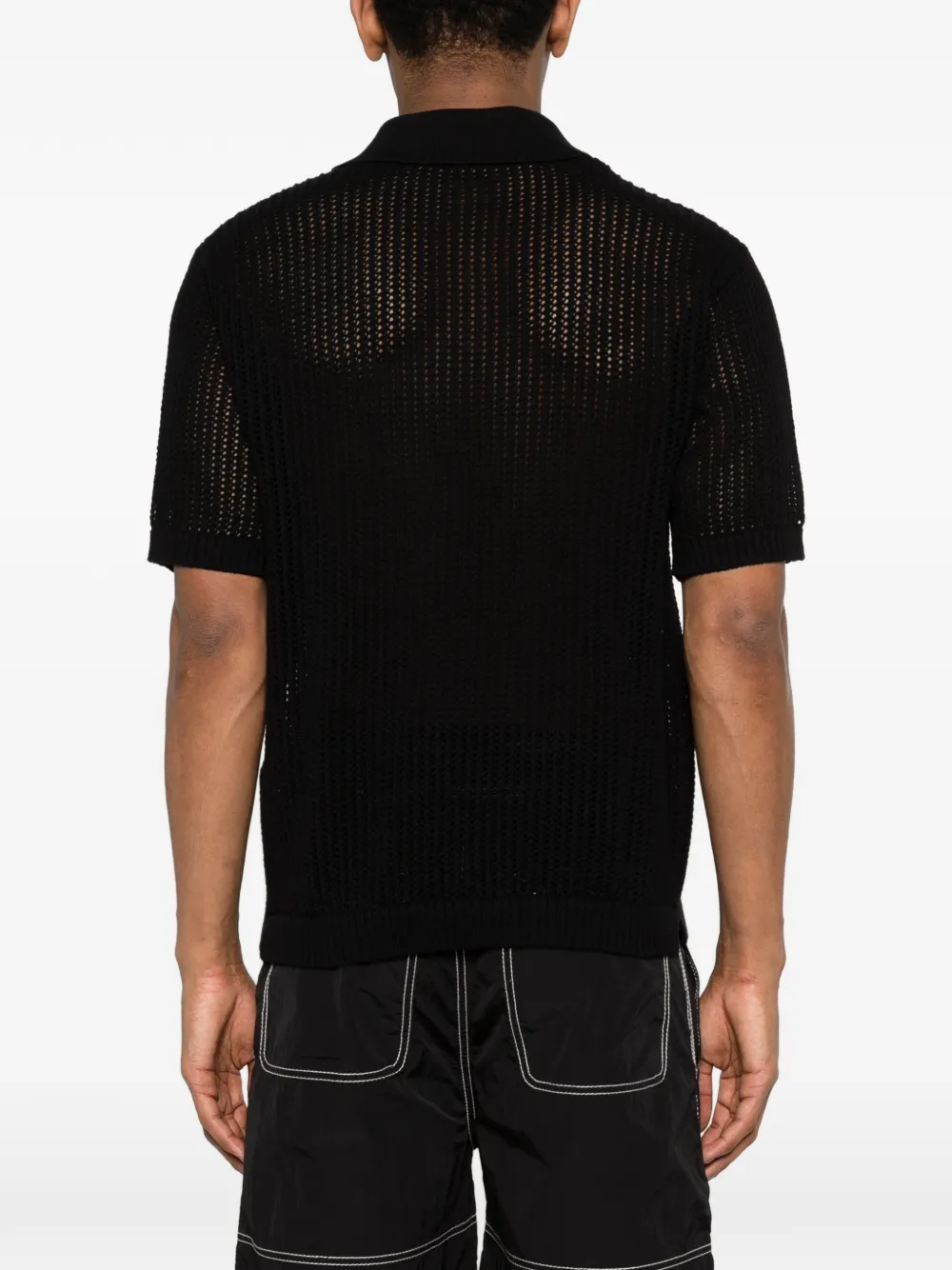 Represent Beverly opengebreid T-shirt Zwart