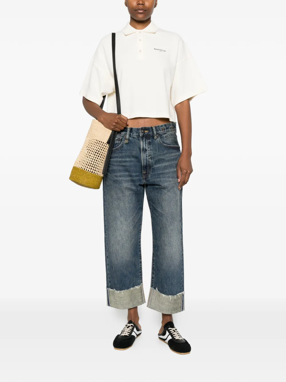  Maison Kitsuné Buttoned Polo Shirt - Neutrals 