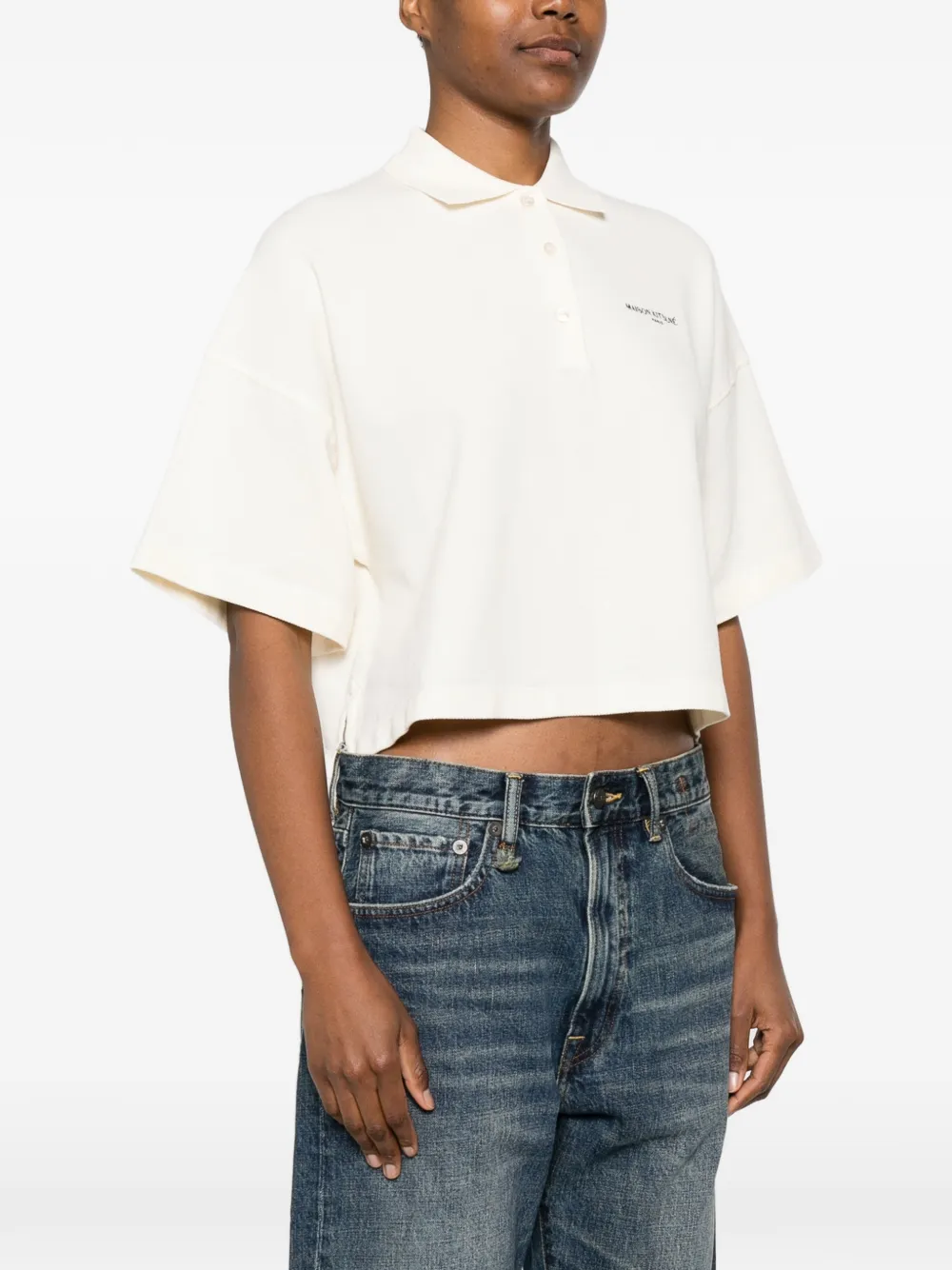  Maison Kitsuné Buttoned Polo Shirt - Neutrals 