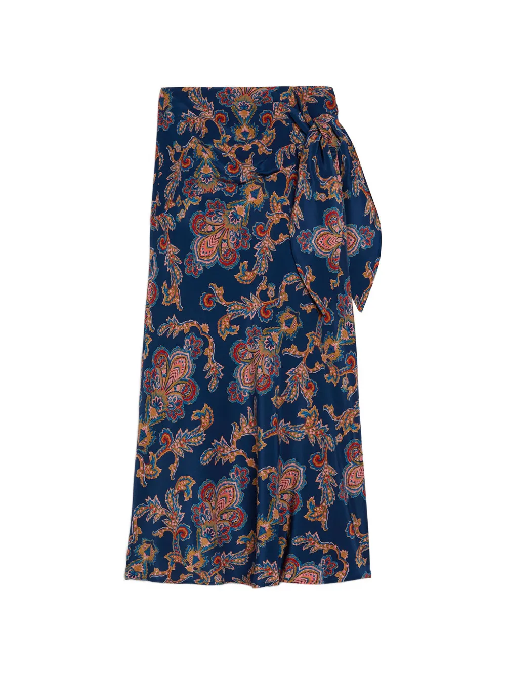 Momoní Dolores Printed Midi Skirt In Blue
