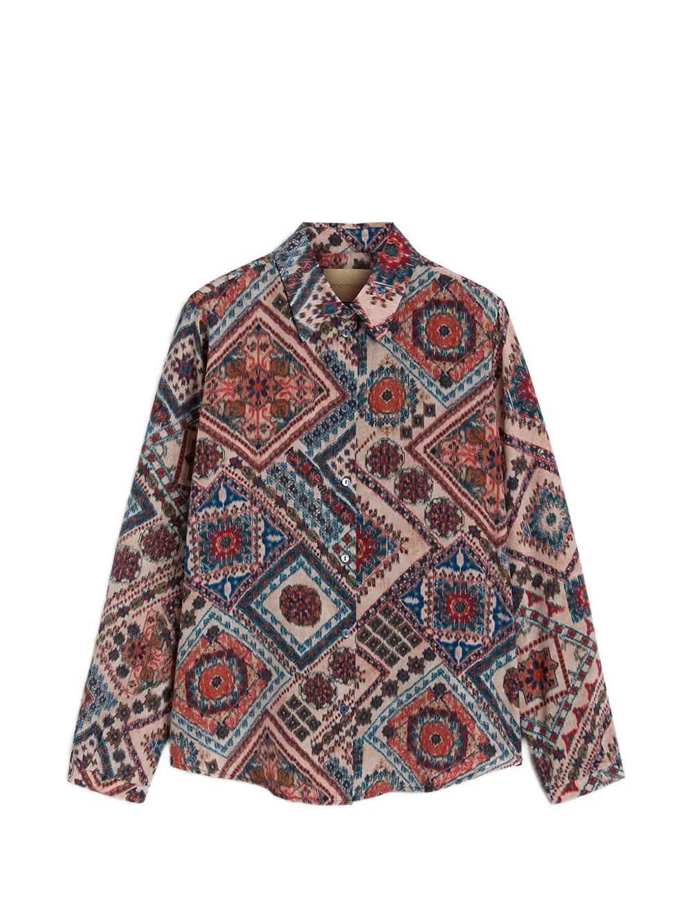 Momoni Camicia Meudon con stampa - Rosa