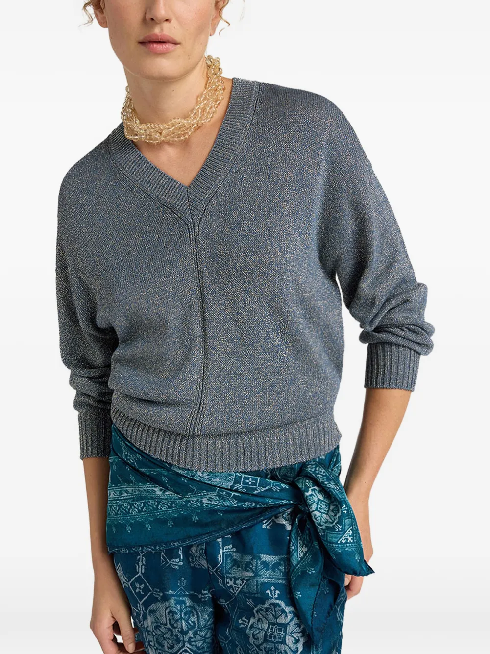 William Seamless V-Neck Sweater