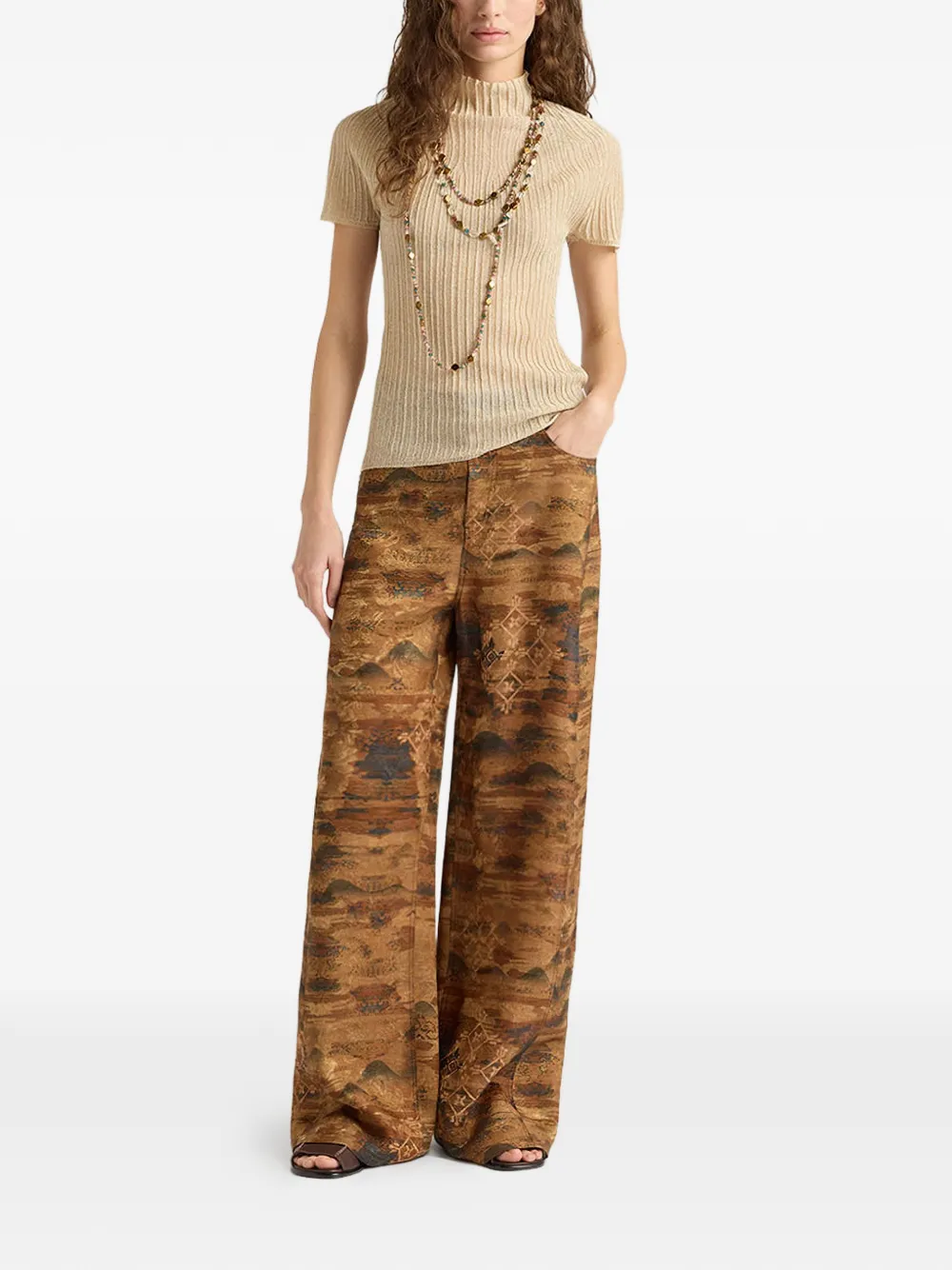  Momoni Ribbed T-shirt - Neutrals 