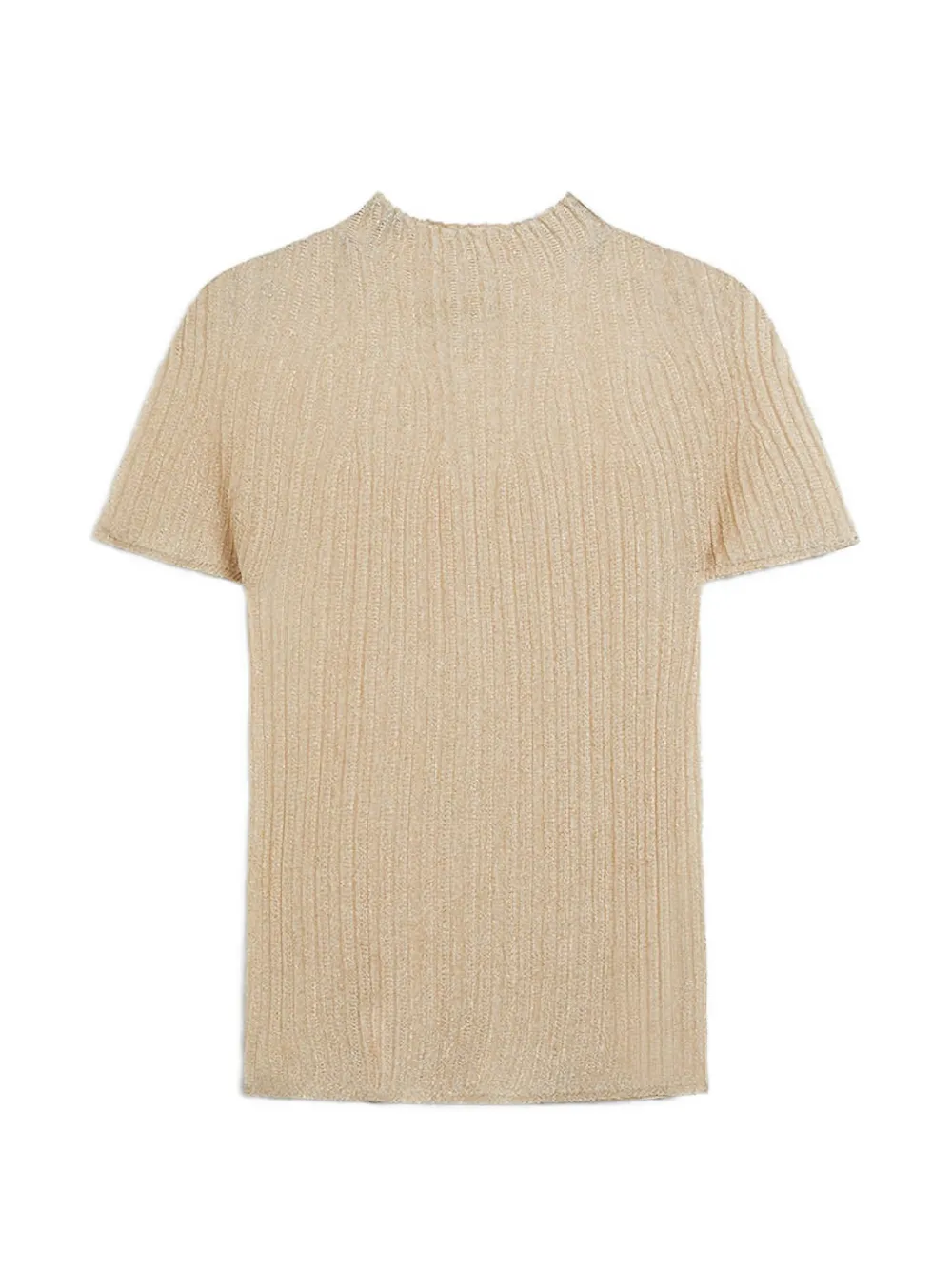 Momoni T-shirt a coste - Toni neutri