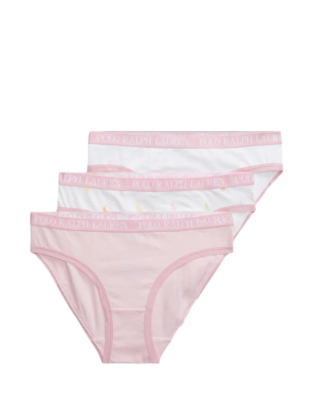 POLO RALPH LAUREN KIDS Bikini mit Ponymotiv (3er-Set) - Rosa