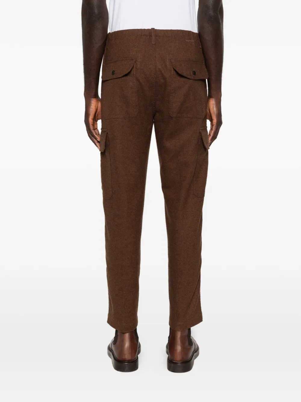 Incotex Broek met cargo zak Bruin