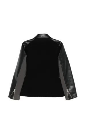 MM6 Maison Margiela ライダースジャケット | ブラック | FARFETCH JP