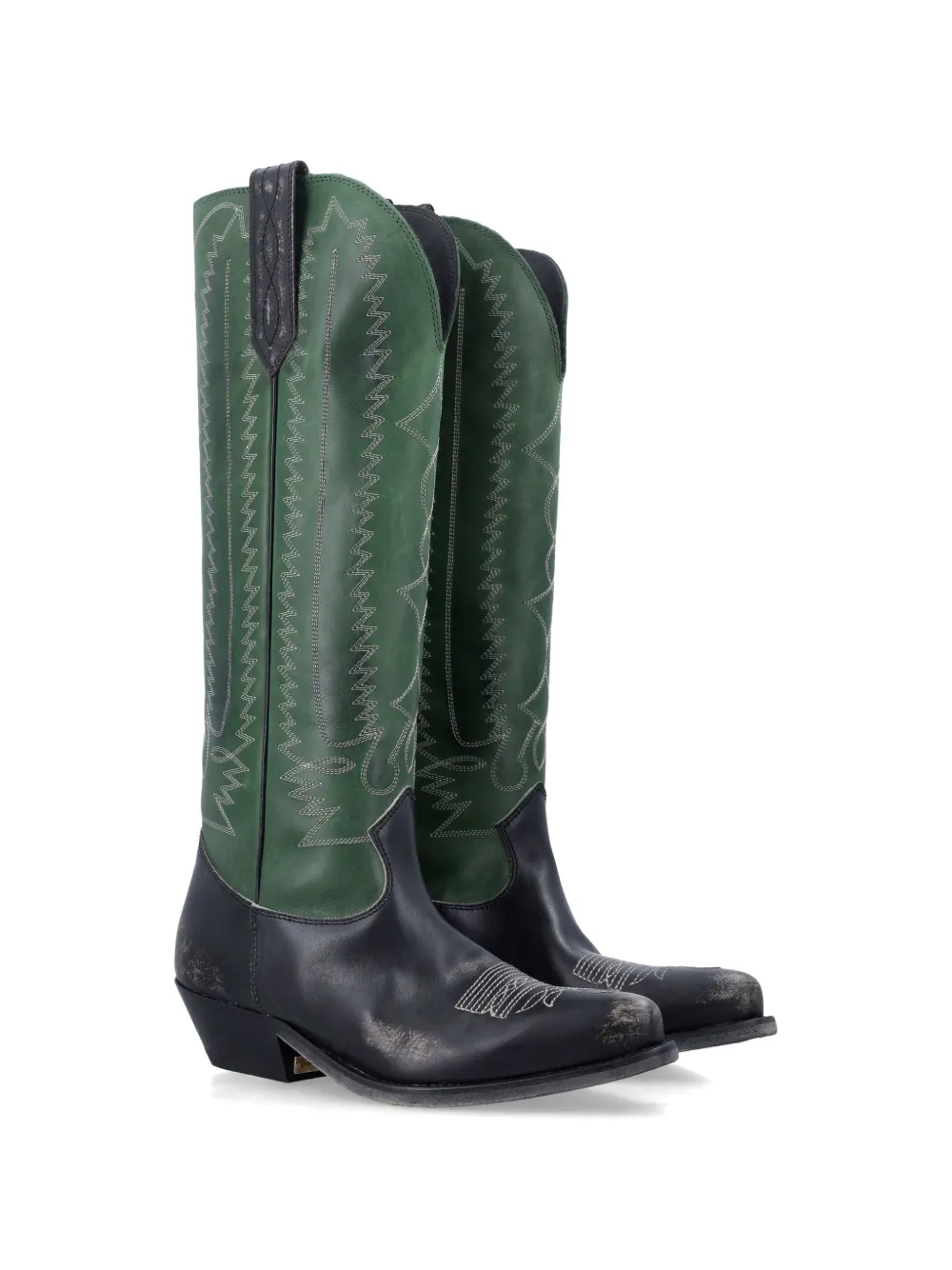 Golden Goose Wish Star leather boots Groen