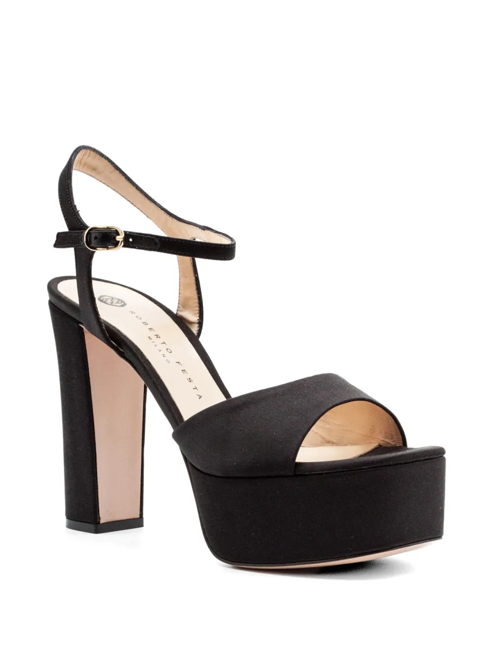 Roberto Festa Addis sandalen met plateauzool Zwart