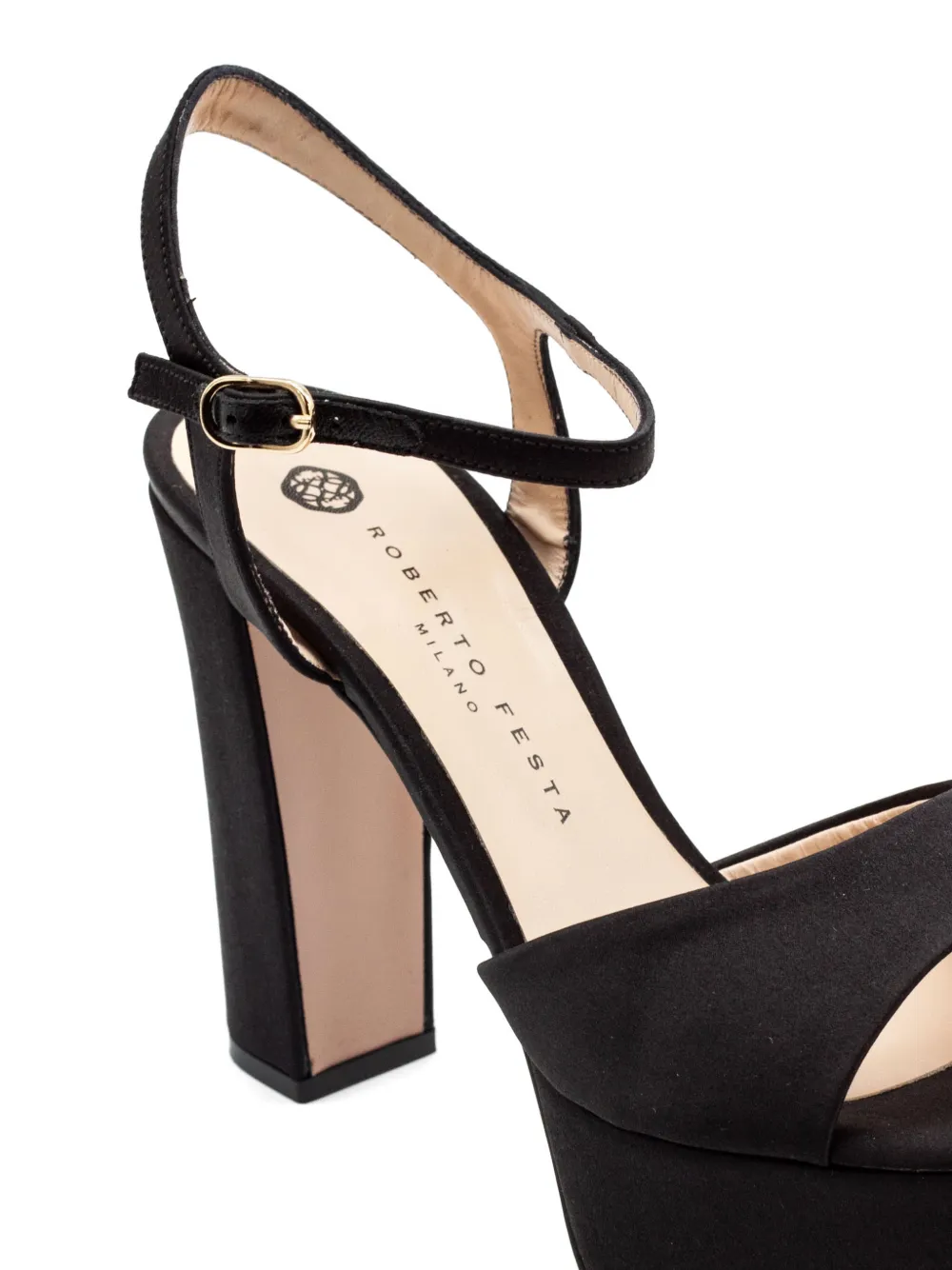 Roberto Festa Addis sandalen met plateauzool Zwart