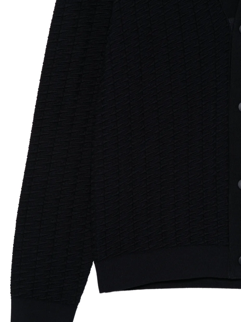  Giorgio Armani Textured Buttoned Cardigan - Blue 