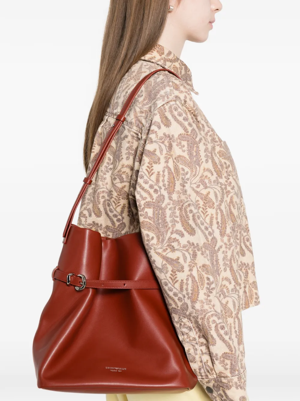 Emporio Armani Shopper met gesp Rood