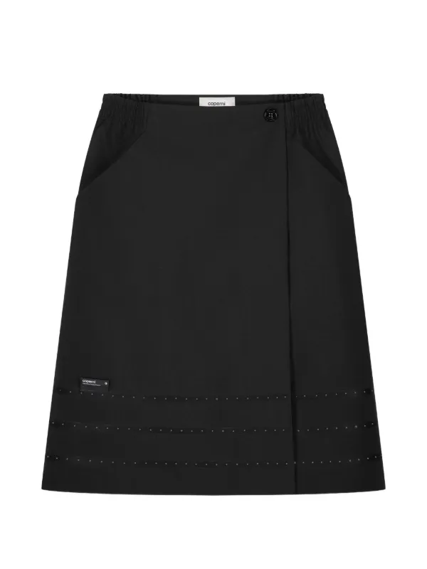 Coperni Seam Detail Midi Skirt in Black